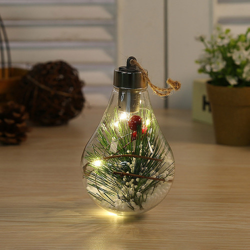 Led Bola De Natal Transparente, Decoração De Natal - Imagem 2