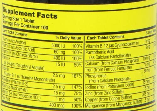 Natures Blend Nat B Multivitamin & Min Tb, Sortido, 100 Un - Imagem 8