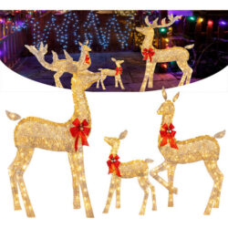 Aa 3 Peças Luzes Decoração Jardim Natal Led Luminou