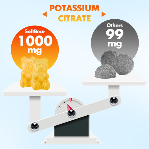 Citrato De Potássio Softbear 1000mg, Gomas De Potássio Sem A - Imagem 4