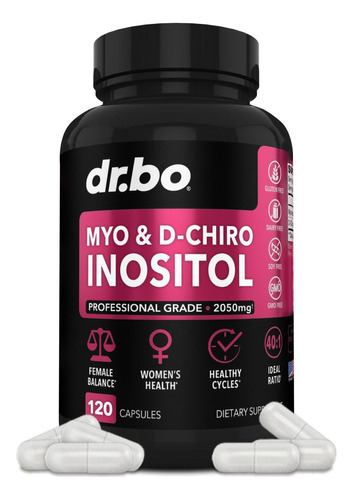 Cápsulas De Suplemento De Myo-inositol E D-chiro Inositol -