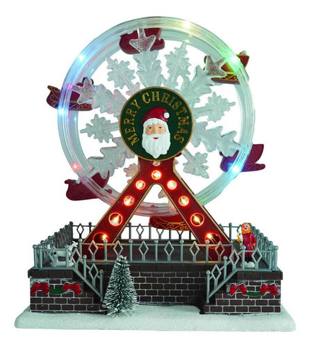 Sdj Roda Gigante Giratória Musical Brilhante De Natal - Imagem 5