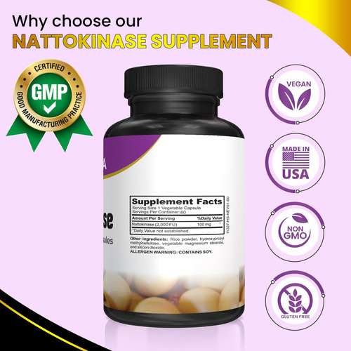 Suplemento Zozyla Nattokinase 2.000 Fu, 60 Cápsulas - Melhor - Imagem 3