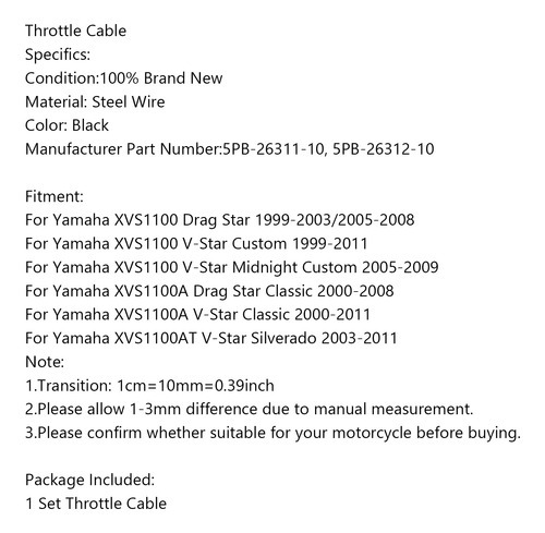 Cabos Aceleradores P/ Yamaha V-star 1100 Xvs1100 99-2011 - Imagem 10