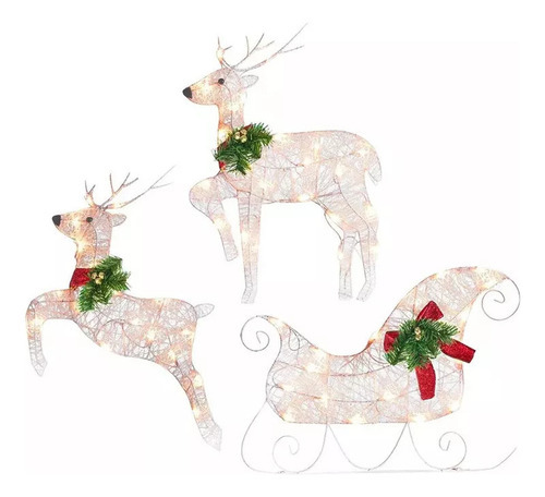 Hhh 3 Luzes De Jardim De Boneco De Neve De Natal K