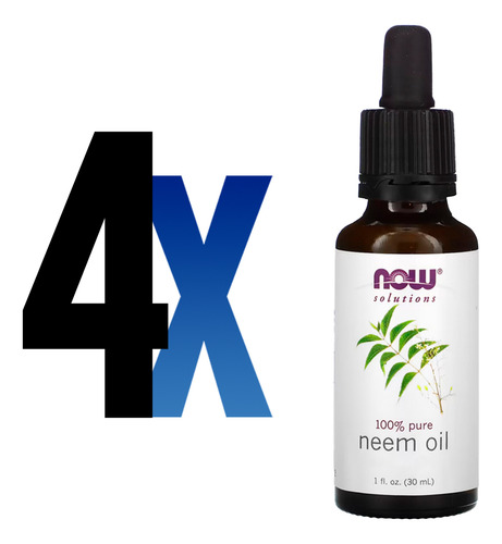 Óleo De Neem Now Foods 100% Pure 30ml Importado 4un - Imagem 2