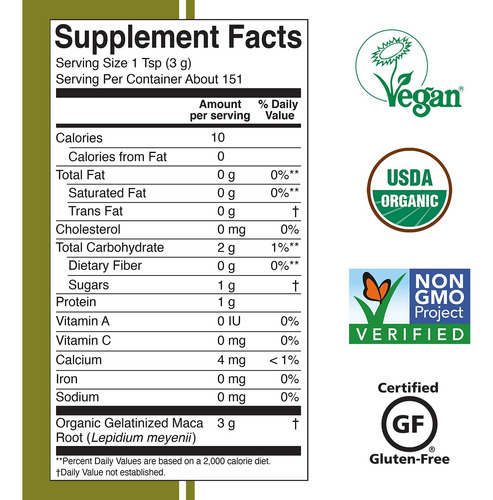 Maca Orgânica Em Pó Viva Naturals - Maca Em Pó Gelatinizada - Imagem 5