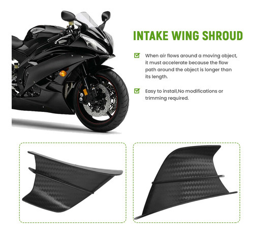 Kit De Asa Aerodinâmica Para Motocicleta Winglet Spoiler Mot - Imagem 7