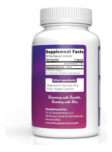 Magnésio De Encapsulamento (glicinato) 120 Mg - Suplemento P - Imagem 3