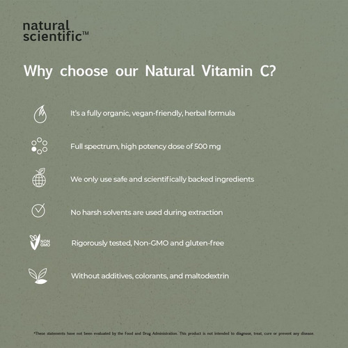 Suplemento Científico Natural De Vitamina C 500 Mg Para Supo - Imagem 5