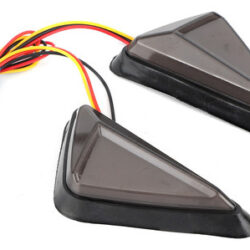 2pcs Universal L Forma Triangular Indicador Led Motocicleta