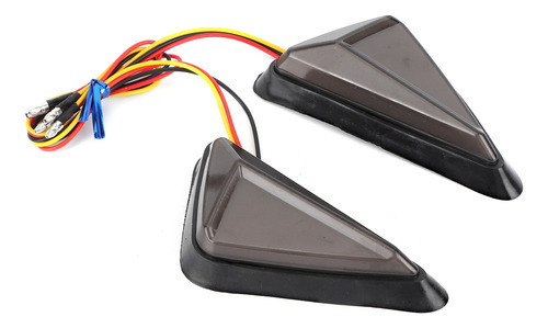 2pcs Universal L Forma Triangular Indicador Led Motocicleta
