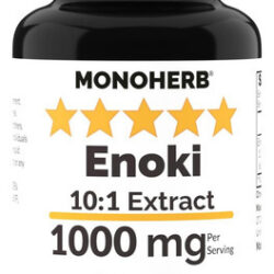 Monoherb Extrato De Cogumelo Enoki 1000 Mg - 90 Cápsulas Veg