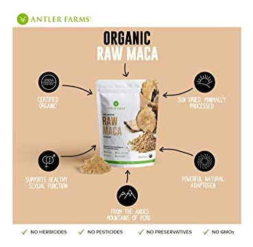 Antler Farms - Maca Em Pó Crua Orgânica 100% Pura, 40 Porçõ - Imagem 5