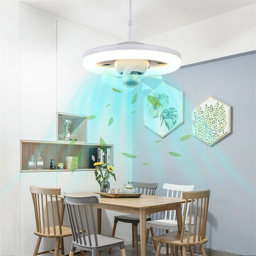 1 Luz De Ventilador De Teto Oscilante De 360° Com Controle - Imagem 2
