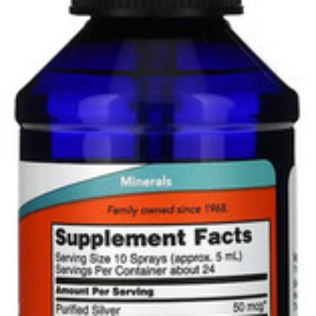 Silver Sol Líquido 50mcg Now Foods 118ml Importado - Imagem 2