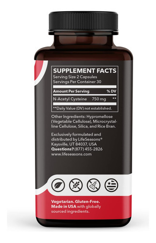 Lifeseasons Essentials N-acetilcisteína (nac) - Suporta Cére - Imagem 2