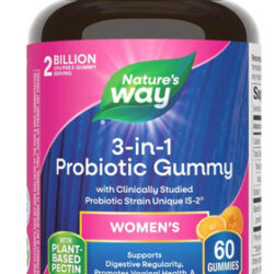 Gomas Probióticas Femininas 3 Em 1 Da Natures Way, Reduz O I