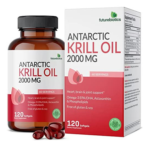 Óleo De Krill Antártico Futurebiotics 2.000 Mg Com Astaxant