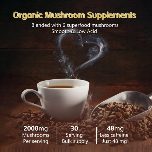 Café Com Cogumelo Balince Orgânico, 6 Cogumelos Adaptogênico - Imagem 5