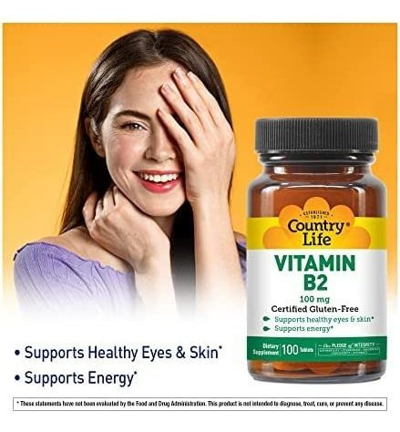 Country Life Vitamina B-2 100 Mg, 100 Unidades - Imagem 4