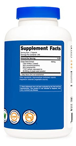 Suplemento De Extrato De Semente De Uva Nutricost 28.000 Mg - Imagem 4