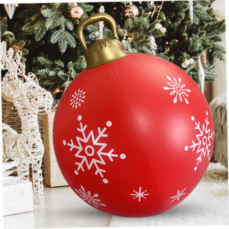 Enfeites De Bola Decorados De Natal Infláveis De Pvc Grandes - Imagem 42