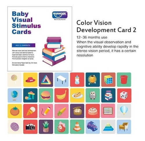 Brinquedo De Cartão De Estimulação Visual Montessori Para Ed - Imagem 6