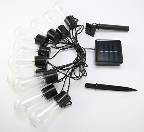 7m 20led Solar Water Drop Bulb String Luzes De Natal - Imagem 3