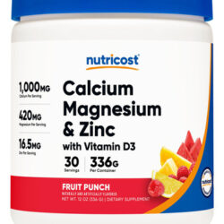 Suplemento Nutricost Cálcio Magnésio Zinco Com Vitamina D3