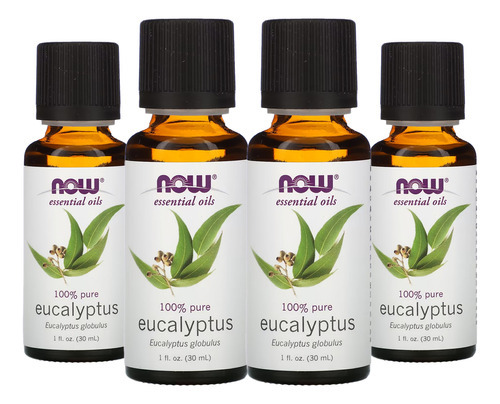 Óleo De Eucalipto 30ml Now Foods Essenciais 100% Puro 4un