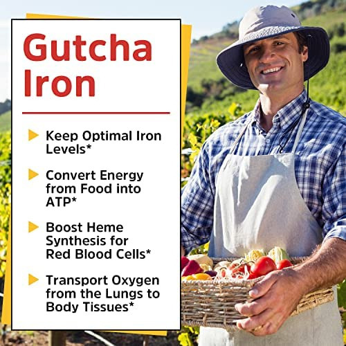 Suplemento De Ferro Gutcha, 65 Mg, Ferro Carbonílico Mais V - Imagem 3