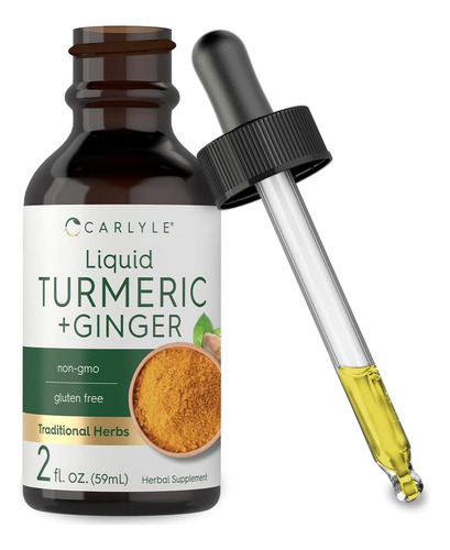 Gotas De Cúrcuma E Gengibre Carlyle 2 Fl Oz | Suplemento Com