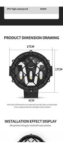 1pcs Faróis De Led Para Carro Universal/jeep Wrangler/tacoma - Imagem 9
