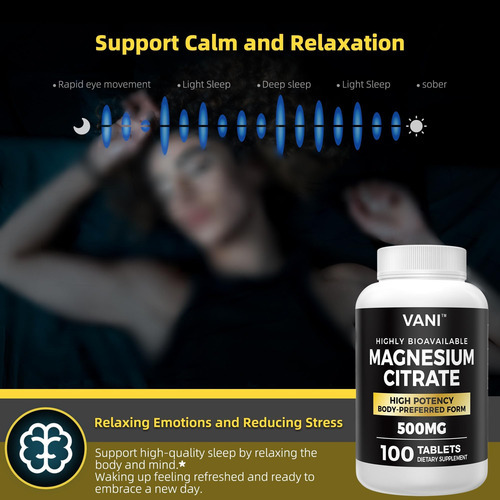 Citrato De Magnésio 500mg 100 Comprimidos- Vegan Seguro, Alt - Imagem 4
