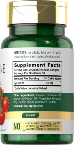 Carlyle Licopeno 40mg | 120 Cápsulas | Carotenóide De Ocorrê - Imagem 2
