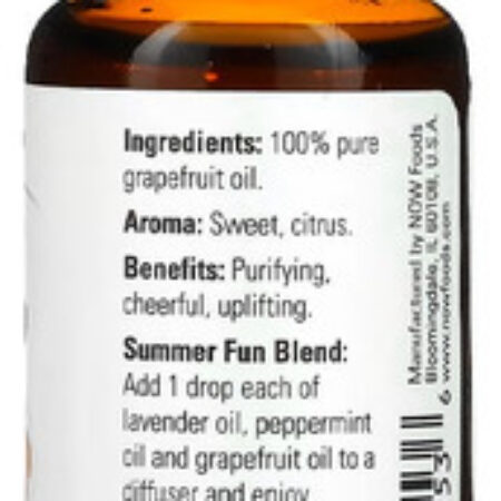 Óleo De Toranja Now Foods 30ml Puro Importado - Imagem 3