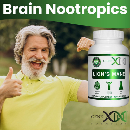 Suplemento Genex Formulas Lions Mane Com 100% Extrato De Lio - Imagem 5