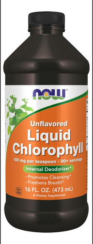 Now Foods Supplements, Clorofila Líquida Sem Sabor, 100 Mg P