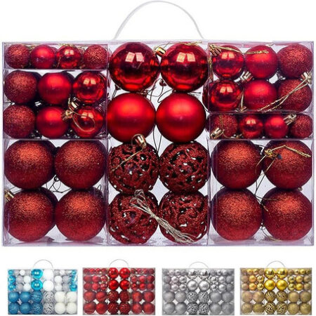 Conjunto De Enfeites De Bolas De Natal De 100 Peças - Imagem 14