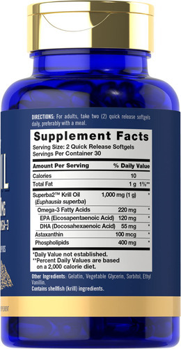 Suplemento Carlyle Antarctic Krill Oil 1000 Mg 60 Cápsulas - Imagem 2