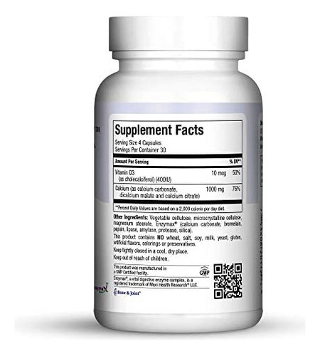 Maxi Health Cal-d-max - Citrato De Cálcio - Com Vitamina D3 - Imagem 2