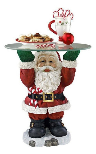 Bandeja Papai Noel Para Garçom Ornamento De Mesa Para Casa - Imagem 2