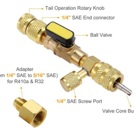 Ferramenta Hvac Valve Core Remover Dual 1/4  E 5/16 Port - Imagem 7