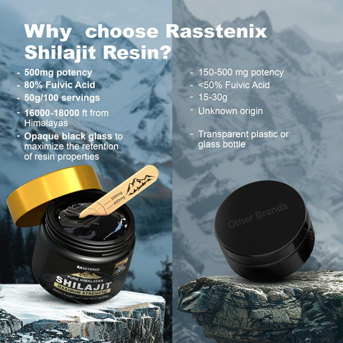 Shilajit 500 Mg - Resina Shilajit Orgânica Pura Do Himalaia - Imagem 3