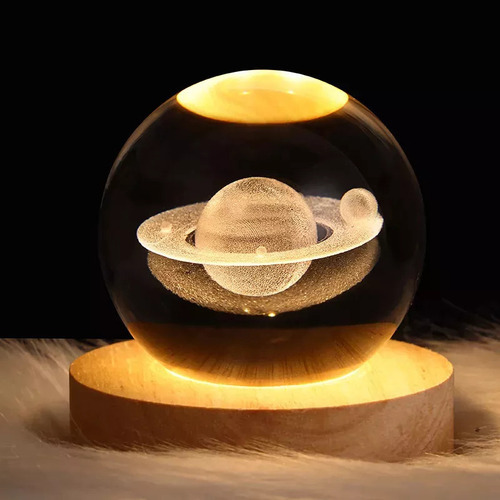 Lâmpadas De Atmosfera De Projeção De Bola De Vidro Led 3d - Imagem 6