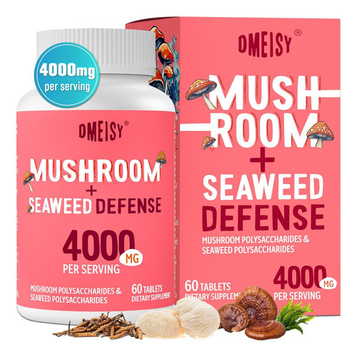 Complexo De Cogumelos Sublingual 4000 Mg, Suplemento De Cogu