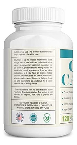 Vitapia Coral Cálcio 1000mg - 120 Cápsulas Vegetais - Não Og - Imagem 2
