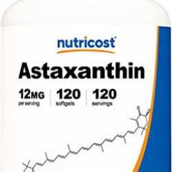 Suplemento Nutricost Astaxantina 12 Mg 120 Cápsulas Gelatino