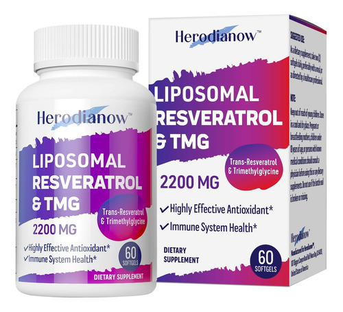 Resveratrol Lipossômico De Herodianow Com Suplemento Tmg 220